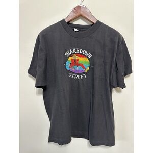 Vintage Grateful Dead Shakedown Street Tee Size L 1980s Embroidered Band Tee